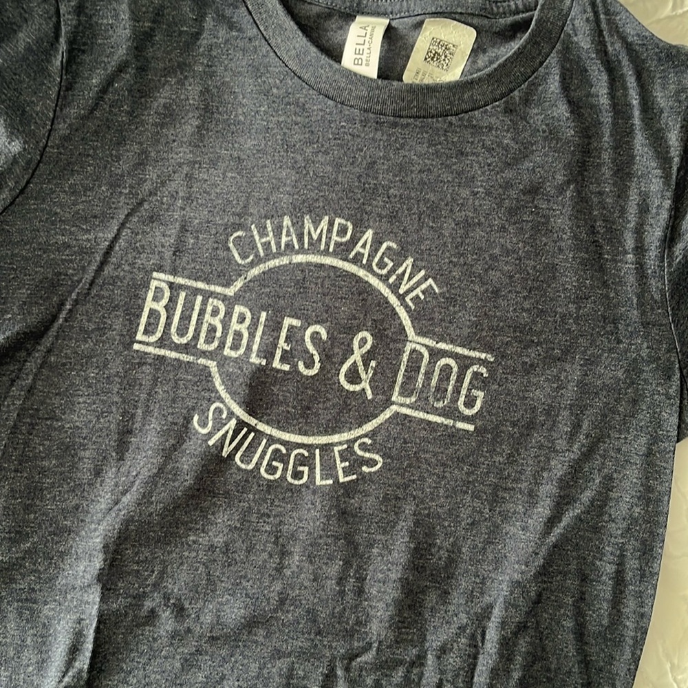 Champagne Bubbles & Dog Snuggles Tshirt